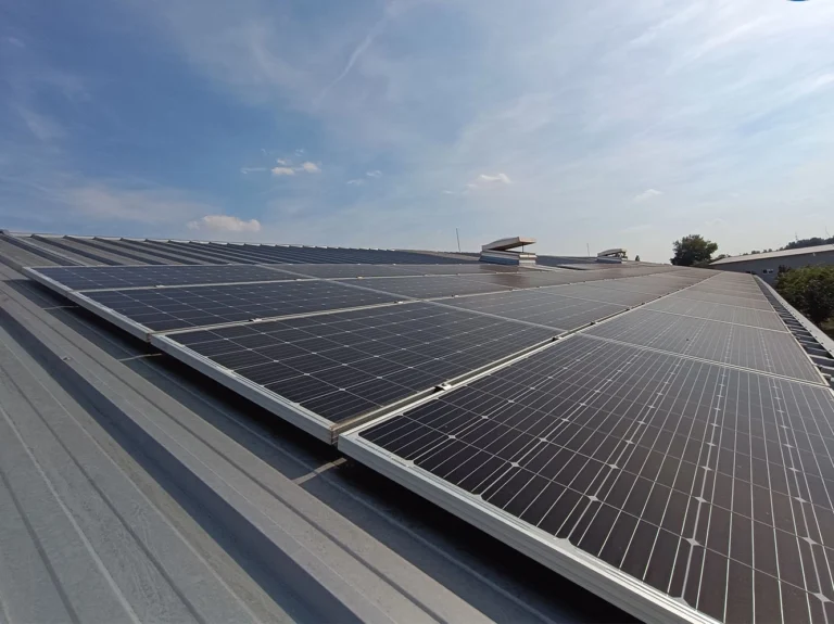 Solar panels on EFT és Társai Kft. plant's roof 